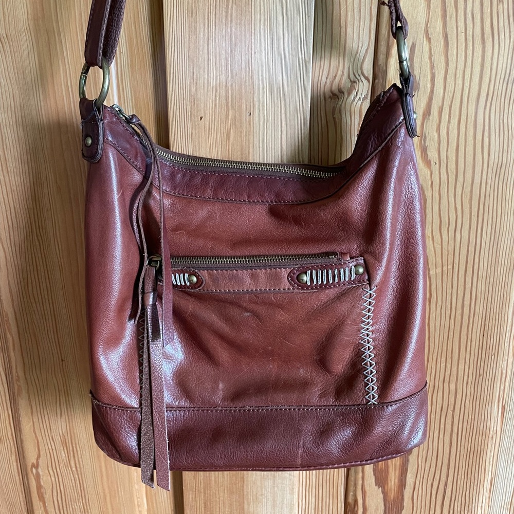 Lucky Brand Crossbody Brown Leather Purse
